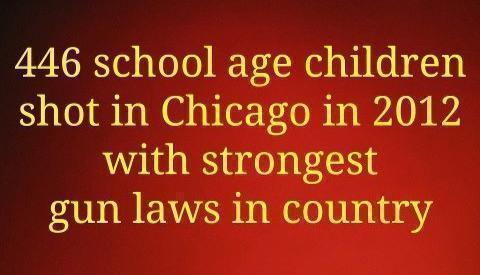 446 School Age Children Shot in Chicago in 2012 with Strongest Gun Laws in the Country